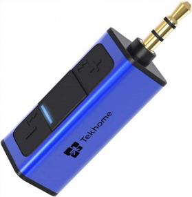 img 4 attached to Bluetooth Car Receiver: Tekhome Bluetooth 5.0 Aux Adapter, Perfect Gift For Dad Men Boyfriend!