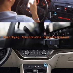 img 3 attached to Bluetooth Car Receiver: Tekhome Bluetooth 5.0 Aux Adapter, Perfect Gift For Dad Men Boyfriend!