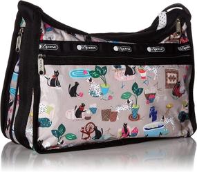 img 3 attached to LeSportsac Classic Deluxe Everyday Black Women's Handbags & Wallets - Shoulder Bags