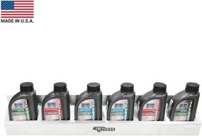 img 3 attached to Pit Posse 6 Quart Oil Can Rack Holder: 🔧 Space-saving Wall Hanger for Automotive Oil - Made in USA