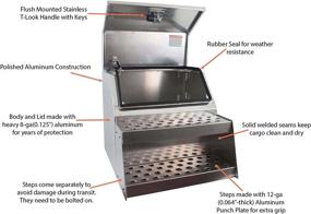 img 2 attached to 🔧 Mytee Products Aluminum Step Box: Durable and Spacious Toolbox for Trailer Trucks - Open Wide Lid Design (15")