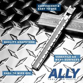 img 1 attached to High-Quality Flat Soapstone Holder and 7 Pens Set by ALLY Tools - Perfect for Welders, Ideal for Clear Removable Markings on Steel, Aluminum, and Cast Iron