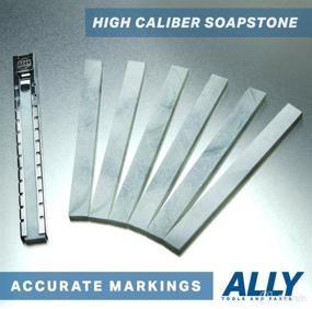 img 3 attached to High-Quality Flat Soapstone Holder and 7 Pens Set by ALLY Tools - Perfect for Welders, Ideal for Clear Removable Markings on Steel, Aluminum, and Cast Iron