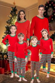 img 2 attached to Family-Matching Christmas Pajamas: Comfortable Cotton Sleepwear For Women & Men!