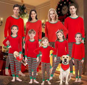 img 1 attached to Family-Matching Christmas Pajamas: Comfortable Cotton Sleepwear For Women & Men!