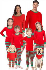 img 4 attached to Family-Matching Christmas Pajamas: Comfortable Cotton Sleepwear For Women & Men!