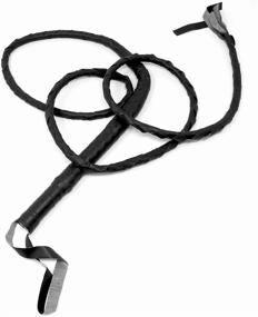 img 3 attached to Sleek And Stylish: Skeleteen'S 6.5' Woven Faux Leather Black Whip For Costumes And More