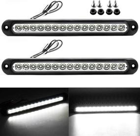 img 4 attached to 🚛 2 Pack 10" 15 LED Trailer Identification Light: Waterproof Stop Tail Lights for Heavy Duty Marine Boats, Trailers, Trucks, and Pickups