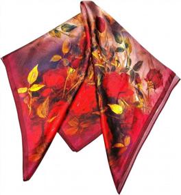 img 2 attached to Beautifully Packaged Shanlin Mulberry Silk Square Scarf - Perfect For Gifting (21X21")
