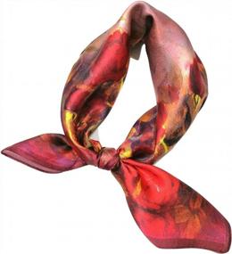 img 3 attached to Beautifully Packaged Shanlin Mulberry Silk Square Scarf - Perfect For Gifting (21X21")