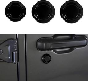 img 4 attached to 🔑 Hoolcar Exterior Door Key Jack Trim Cover - Black (2018-2021 Jeep Wrangler JL JLU &amp; Gladiator JT)