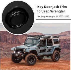 img 1 attached to 🔑 Hoolcar Exterior Door Key Jack Trim Cover - Black (2018-2021 Jeep Wrangler JL JLU &amp; Gladiator JT)