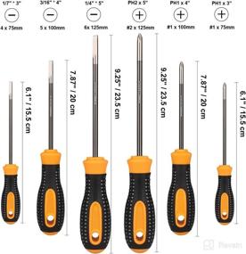 img 3 attached to 🔧 AVAVA 7 PCS Magnetic Screwdriver Set: Ergonomic Comfort, Non-skid Handle, Rust Resistant, Craftsman Toolkit