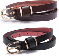 womens skinny leather solid ornament women's accessories : belts logo