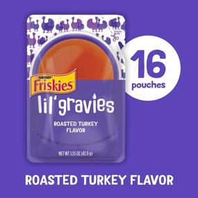 img 3 attached to Friskies Purina Lil' Gravies Roasted Turkey Flavor Cat Food Complement - (16) 1.55 Oz. Pouches