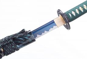 img 1 attached to Японский меч катана из высокоуглеродистой стали 1060 для мужчин - настоящий самурайский меч из холодной стали от FUNAN SENGO