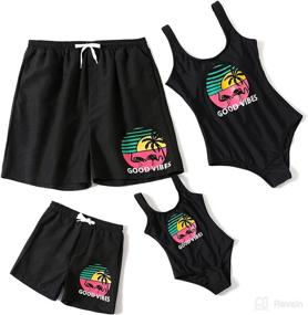 img 4 attached to IFFEI Matching Swimwear Daughter Monokini Apparel & Accessories Baby Boys -- Clothing