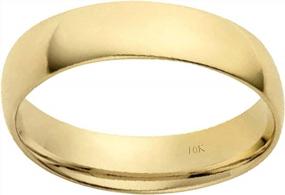 img 3 attached to 10K Solid White And Yellow Gold Wedding Bands In Various Widths For Men And Women