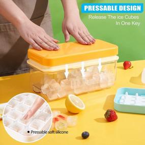 img 3 attached to Store More And Chill Better With HMASYO'S 64-Piece Ice Cube Tray Set: Stackable, Easy Release, And Perfect For Any Drink!