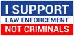stickerpirate magnet support enforcement criminals logo
