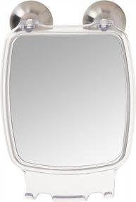 img 3 attached to 🪞 Безтуманный зеркало для душа с пылесосом для бритья: iDesign Forma - прозрачное и крепкое крепление Power Lock для ванной комнаты или душа