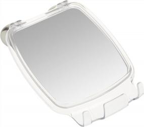 img 1 attached to 🪞 Безтуманный зеркало для душа с пылесосом для бритья: iDesign Forma - прозрачное и крепкое крепление Power Lock для ванной комнаты или душа