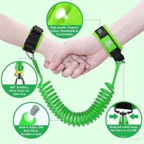 img 2 attached to 🦖 Lehoo Castle Toddler Harness Leash with Baby Anti Lost Wrist Link, Cute Dinosaur Child Safety Belt, Walking Wristband for Toddlers, Babies & Kids (Green) - 4 in 1
