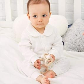 img 2 attached to White 0-24 Month Unisex Baby Jumpsuit - Pureborn Infant Boys Girls Cotton Spring Fall Romper Coverall Baptism Outfit