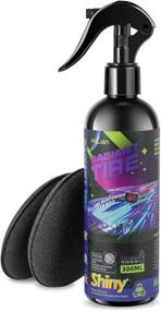 img 4 attached to 🚗 PHILISN Tire Shine Spray Kit - Automotive Clear Coat Dressing for Rubber, Vinyl & Plastic Protectant - Achieve a Deep Black Finish and Non-Greasy Car Detailing - Includes Applicator Pad