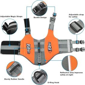 img 1 attached to Ownpets Reflective Adjustable Preserver Buoyancy Dogs best: Apparel & Accessories