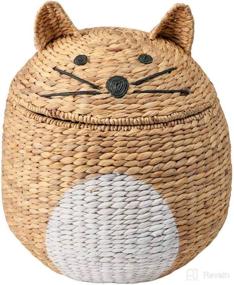 img 2 attached to Charming Cat-Shaped Storage Basket with Lid - Functional and Stylish Organization Solution