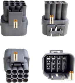 img 1 attached to 🔌 Waterproof Electrical Connector Plug Kit - 10Kit 12 Pin Way with Nylon Housing Terminal Sockets, Male Female Plug for Car Auto, 18-14 AWG Cable, Lsgoodcare