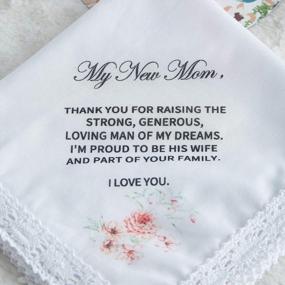 img 2 attached to 💕 Elegant Udobuy Wedding Handkerchief: Cherished Keepsake for Grandma