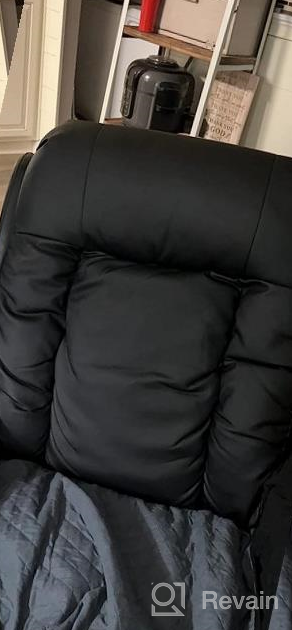 img 1 attached to JUMMICO Power Lift Recliner Chair With Heat And Massage For Elderly PU Leather Modern Reclining Sofa Chair With Cup Holders, Remote Control, USB Port For Living Room (Black) review by Andrew Roll