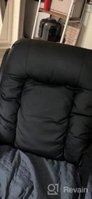 img 5 attached to JUMMICO Power Lift Recliner Chair с подогревом и массажем для пожилых людей PU Кожаный современный диван-кресло с откидной спинкой с подстаканниками, пульт дистанционного управления, USB-порт для гостиной (черный)