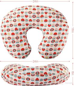 img 3 attached to Super Soft Nursing Pillow & Cover for Breastfeeding, Baby Boys or Girls - Style 4