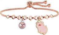 funny pigs slider bracelet: perfect gift for animal lovers! logo