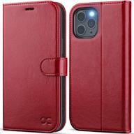 ocase compatible with iphone 14 pro max wallet case, pu leather flip folio case with card holders rfid blocking stand [shockproof tpu inner shell] phone cover 6.7 inch 2022（red） logo