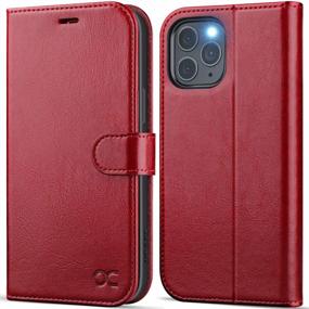 img 4 attached to OCASE Compatible With IPhone 14 Pro Max Wallet Case, PU Leather Flip Folio Case With Card Holders RFID Blocking Stand [Shockproof TPU Inner Shell] Phone Cover 6.7 Inch 2022（Red）
