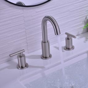 img 2 attached to Upgrade Your Bathroom With TRUSTMI'S Elegant 2-Handle 8 Inch Widespread Sink Faucet In Brushed Nickel