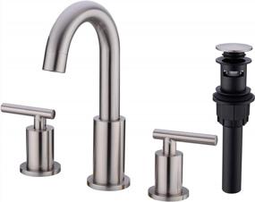 img 4 attached to Upgrade Your Bathroom With TRUSTMI'S Elegant 2-Handle 8 Inch Widespread Sink Faucet In Brushed Nickel
