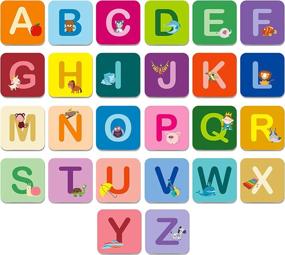 img 3 attached to 26 Pairs Of 52 Pieces Double-Sided Alphabet Flash Cards Lowercase And Uppercase Letter (Each Measures 2.2” X 2.2”)