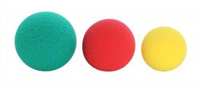 img 3 attached to Cando Memory Foam Ball Set (Yellow, Red, Green)