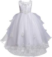 👗 exquisite applique embroidered bridesmaid princess communion girls' dresses logo