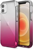 чехол pink gradient raptic air для iphone 12 mini: устойчивый к царапинам алюминиевый металлический бампер, защита от падения с высоты 13 футов, совместимость с беспроводной зарядкой логотип