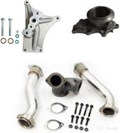 gxp bellowed up pipe kit: enhance ford 7.3l powerstroke diesel performance with non-ebpv pedestal & exhaust housing, 1999.5-2003 compatible logo