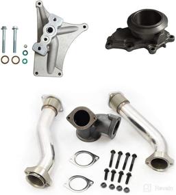 img 2 attached to GXP Bellowed Up Pipe Kit: Enhance Ford 7.3L Powerstroke Diesel Performance with NON-EBPV Pedestal & Exhaust Housing, 1999.5-2003 Compatible