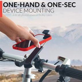 img 3 attached to 📱 2021 Bike & Motorcycle Phone Mount - The Ultimate Secure One-Handed Phone Holder for iPhone, Samsung & Smartphones. Resilient and Fully Adjustable. Boost Safeness & Comfort by +100%