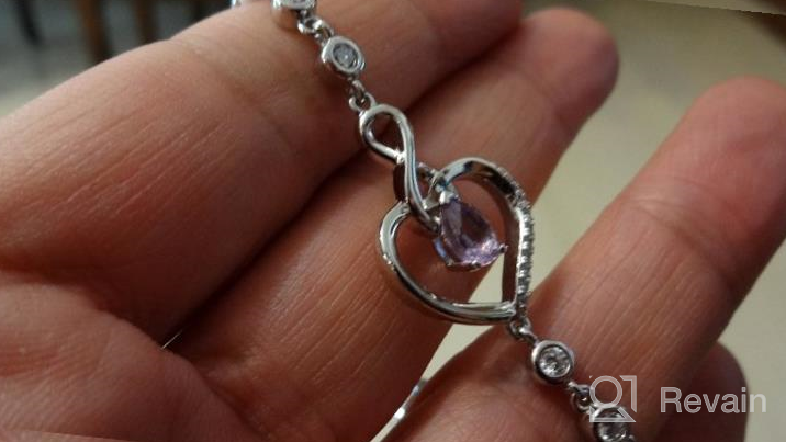 img 1 attached to Sterling Silver Birthstone Bracelet – Perfect Anniversary Jewelry for Girls review by Robert Weeks