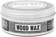 🌱 food grade wood wax for wood finishing, real milk paint, ideal for unfinished wood furniture, cutting boards, butcher blocks, vegan, 4 oz логотип